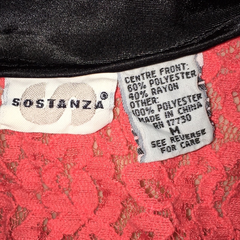 SOSTANZA sexy night slip 😳😳. Black sheer panel from top middle to bottom  M - Picture 5 of 8